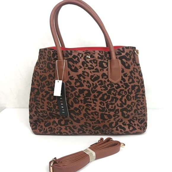 Ellie & Kate Brown Black Animal Print New With Tags Tote - Picture 6 of 15